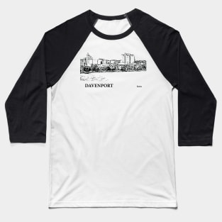 Davenport Iowa Baseball T-Shirt